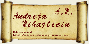 Andreja Mihajličin vizit kartica